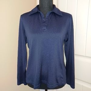 Adidas Navy Long Sleeve Top